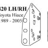 420LHRH - Toyota Hiace 1989-2005 Side Brackets