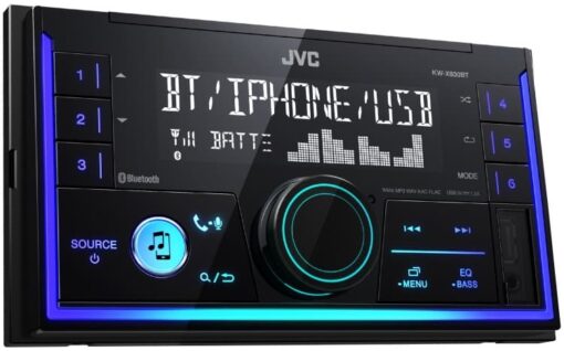 JVC KW-X830BT - Mechless Receiver with Bluetooth and Front USB/AUX
