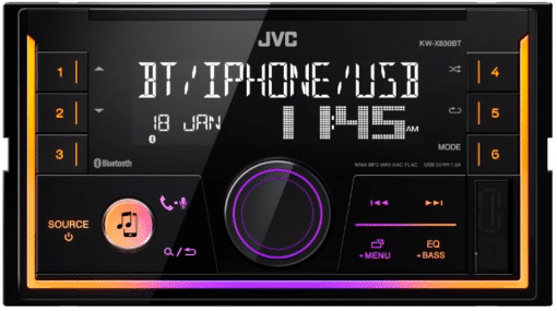 JVC KW-X830BT - Mechless Receiver with Bluetooth and Front USB/AUX