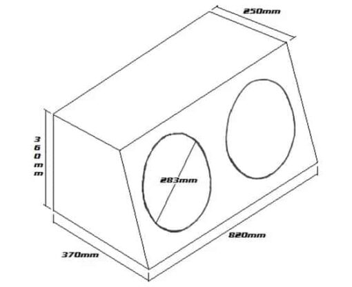 Dual Carpeted 12" Subbox - SB212