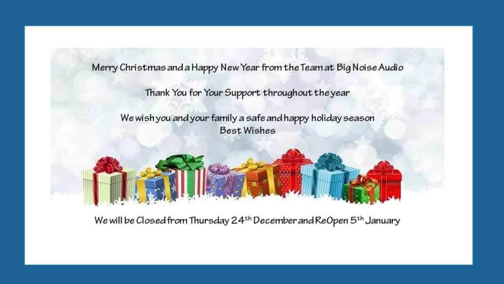 bignoise Xmas Hours 2020