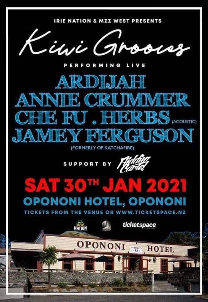 SAT 30th JAN ARDIJAH -Herbs-ANNIE Crummer CHE FU - JAMEY FERGUSON