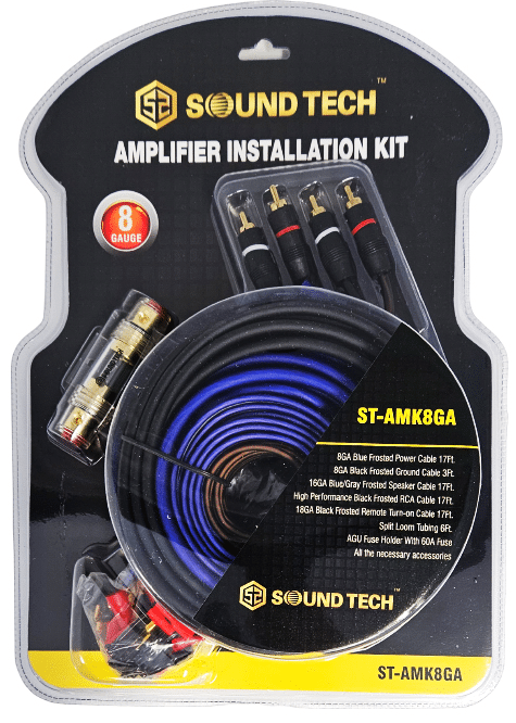 Sound Tech AMK8GA 8 Gauge Amplifier Wiring Kit for car audio systems up to 1200W