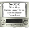NO303K - Dash Kit for DDIN Silver Subaru Legacy 03 on HVAC