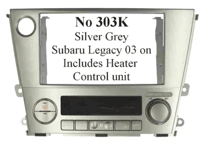 NO303K - Dash Kit for DDIN Silver Subaru Legacy 03 on HVAC