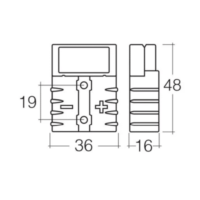 Navara 57200 - Conn Housing Grey 50 Amp