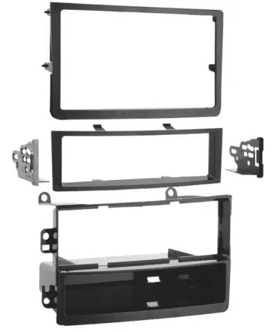 Metra 99-7602 – Dash Kit Single Din & Double Din Black with Pocket for Nissan 350z 2006 – 2008