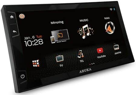 Asuka PTA-100D - 7" Wi-Fi Multimedia headunit with HDMi, Bluetooth, Dual USB, Cloud Navigation System & Smartphone Mirroring