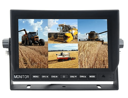 Mongoose MQ74A - 7" AHD 1080P Quad Monitor with 4 Camera Input