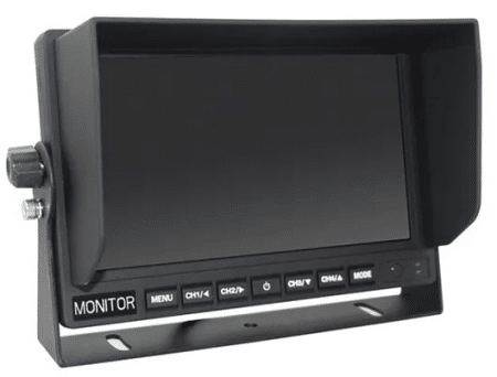 Mongoose MQ74A - 7" AHD 1080P Quad Monitor with 4 Camera Input