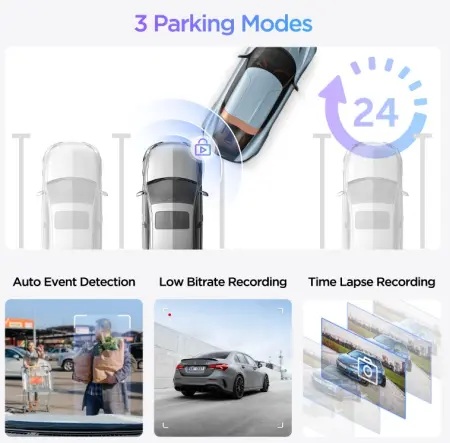 VIOFO WM1 - Dash Cam with WiFi, GPS, Bluetooth, 2K Recording & Parking Assist