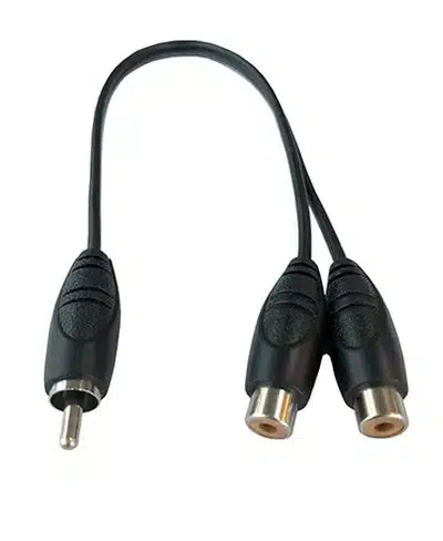 AVS AVSRAR2SR1P - RCA Male Plug to 2 x RCA Female Sockets with 300mm Lead
