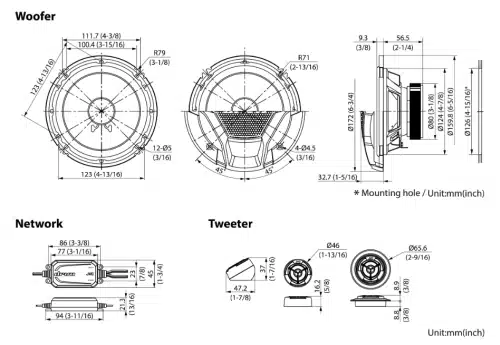 JVC CS-DR601C - 6.5" DR Series 2-way Components 360w