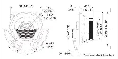 JVC CSDR421 - DR-Series 4" Coaxial 2-way Speakers 220w