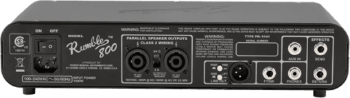 Fender Rumble 800 bass amp head with 800 watts of power in a compact, portable design