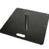 Heavy-duty push-up base plate for freestanding draping system